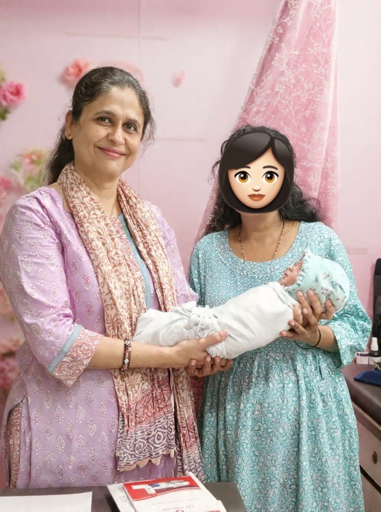 With mother and newborn